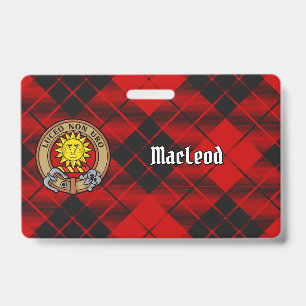 Badge Clan MacLeod de Raasay Crest sur Tartan