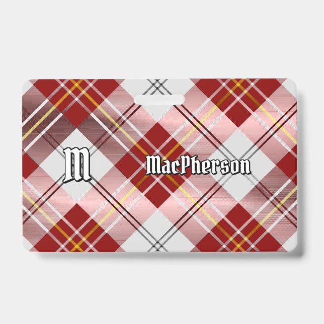 Badge Clan MacPherson robe rouge tartan (Avant)