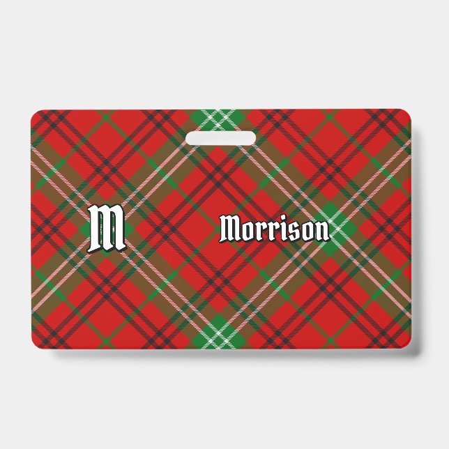Badge Clan Morrison Tartan Rouge (Avant)