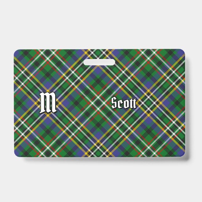 Badge Clan Scott Green Tartan (Front)