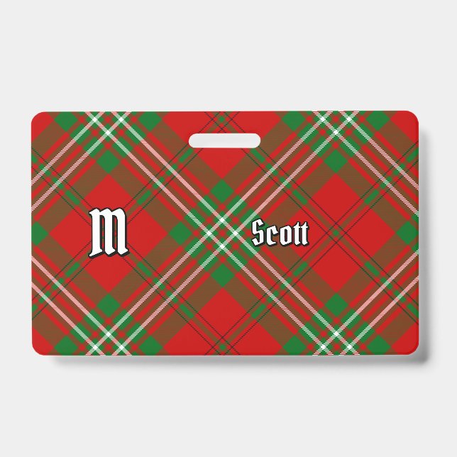 Badge Clan Scott Tartan Rouge (Avant)