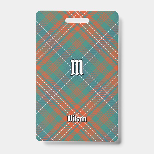Badge Clan Wilson Ancienne Tartan (Face)