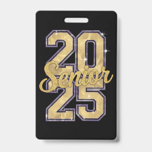 Badge Classe supérieure de 2025 Gold Graduation Diplômé