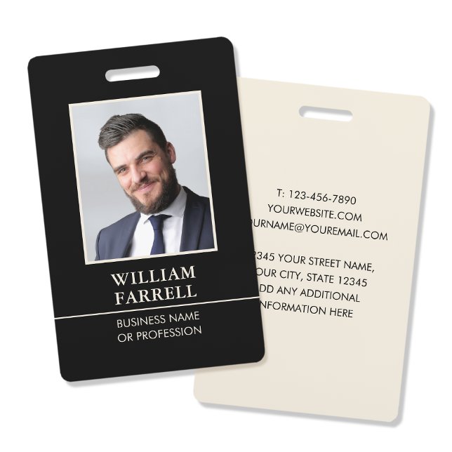 Badge Classic Professional ID Black Ivory Security (Créateur téléchargé)