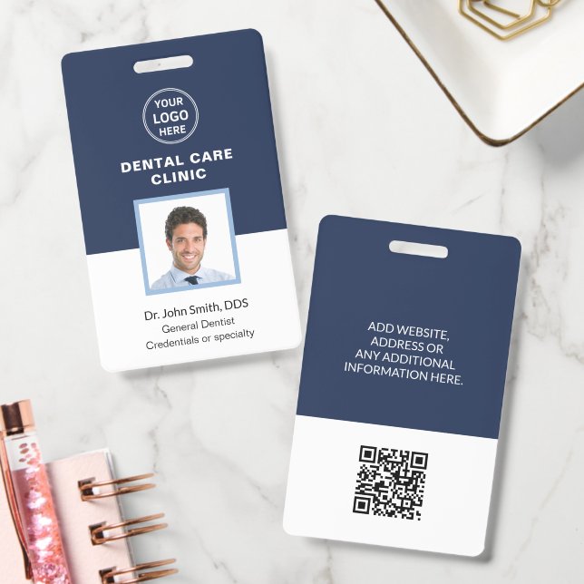 Badge Clinique dentaire Logo professionnel d'identificat (Bureau)
