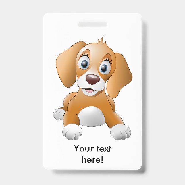 Badge Clipart Brown de chien (Avant)