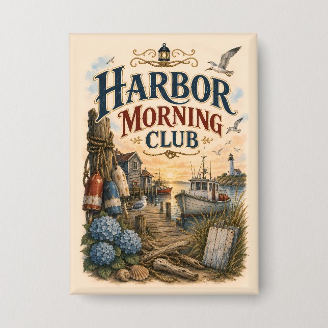 Badge Club du matin du port Phare côtier (Recto)
