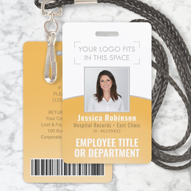 Badge Code-barres de la photo d'identité de l'employé Vo (Créateur téléchargé)