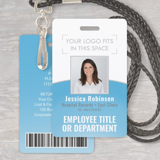 Badge Code-barres de la photo d'identité de l'employé Vo (Créateur téléchargé)