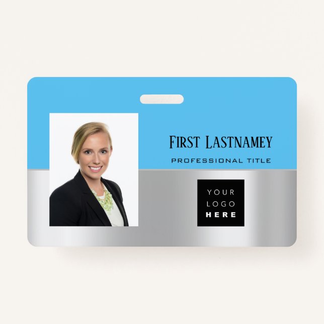 Badge Code-barres de l'employé Analyseur de noms gris oc (Devant)