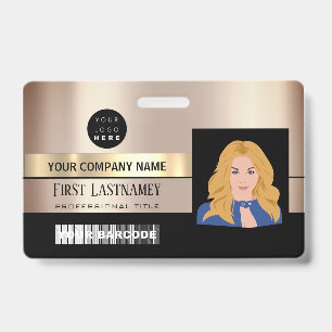 Badge Code-barres de l'employé Analyseur de noms Rose G