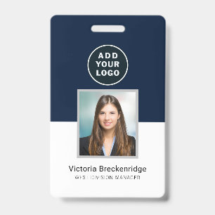 Badge Code-barres de l'employé Logo de l'entreprise Phot