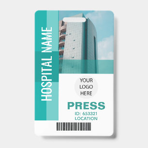 Badge Code-barres de presse moderne, ID de logo