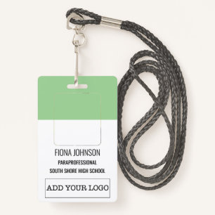 Badge Code-barres du logo de l'employé simple