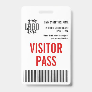 Badge Code-barres du passeport visiteur de la société pe