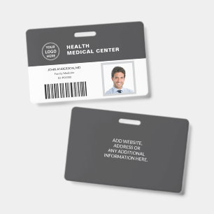 Badge Code-barres ID Clinique de soins médicaux de santé