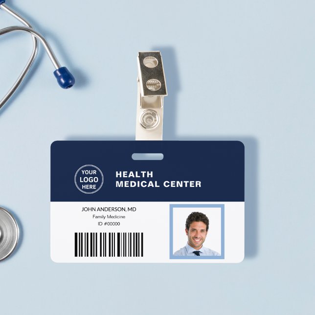 Badge Code-barres ID Clinique de soins médicaux de santé (Bar Code ID Medical Healthcare Clinic Doctor Badge)