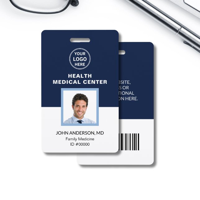 Badge Code-barres ID Clinique Médicale de soins de santé (Bar Code ID Medical Healthcare Clinic Doctor Badge)