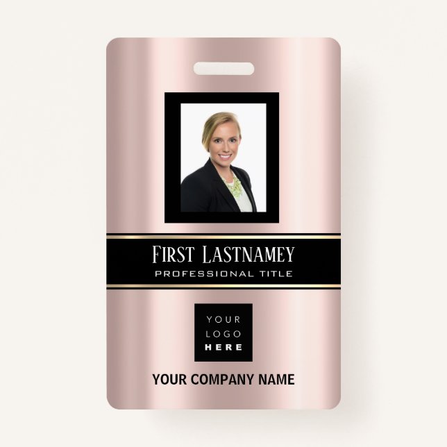 Badge Code-barres - Nom de la photo Carte d'identité Ros (Devant)