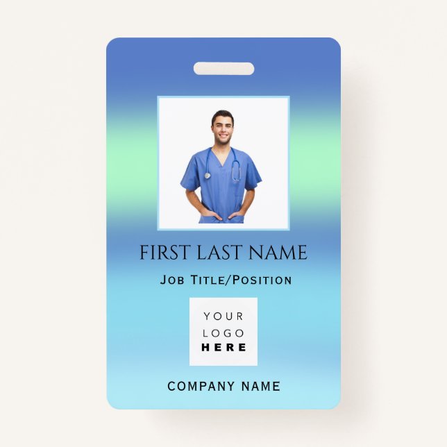 Badge Code-barres Photo IDCard Health Therapist Infirmiè (Devant)