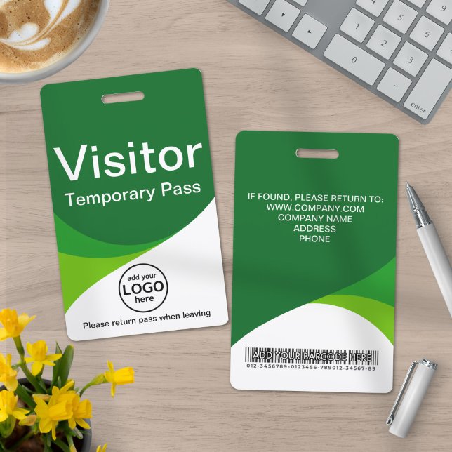 Badge Code-barres pour laissez-passer pour les entrepris (Créateur téléchargé)