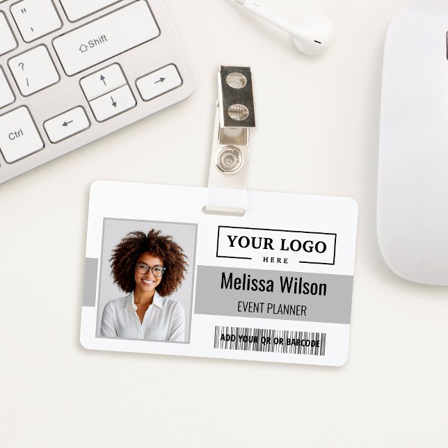 Badge Code-barres QR Code personnalisé pour entreprise E (Créateur téléchargé)