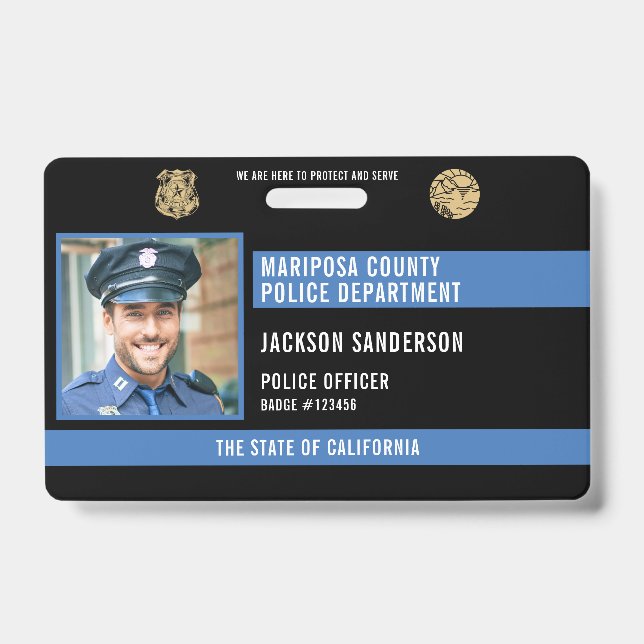 Badge Code d'application de la loi de l'agent de police  (Avant)