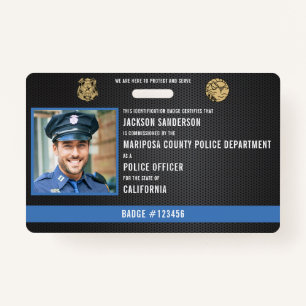 Badge Code d'application de la loi de l'agent de police 