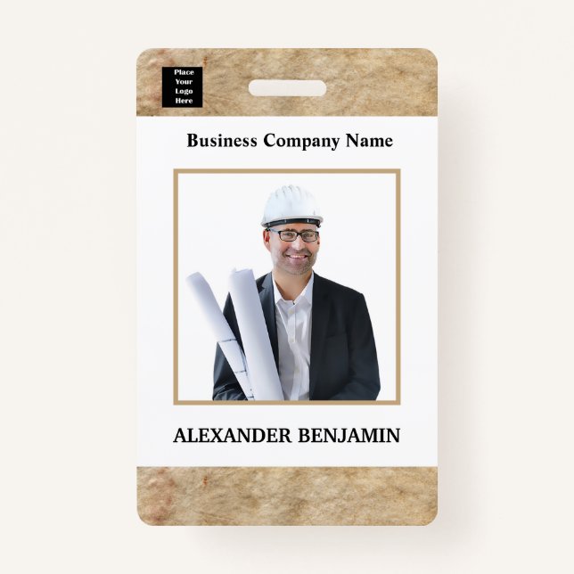 Badge Code de la barre de logo de la carte d'identité ph (Devant)