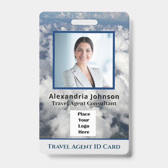 Badge Code de la barre du logo photo du nom de l'employé (Avant)