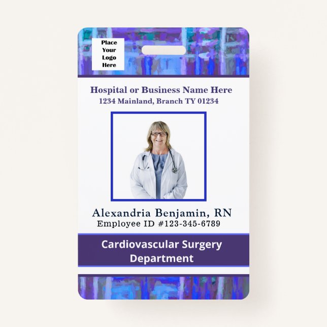 Badge Code de logo Code de la barre de photos de l'emplo (Devant)