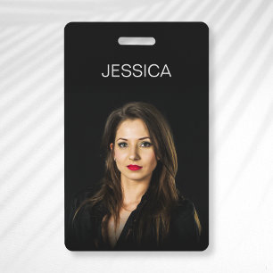 Badge Code photo de l'employé de l'entreprise minimum no