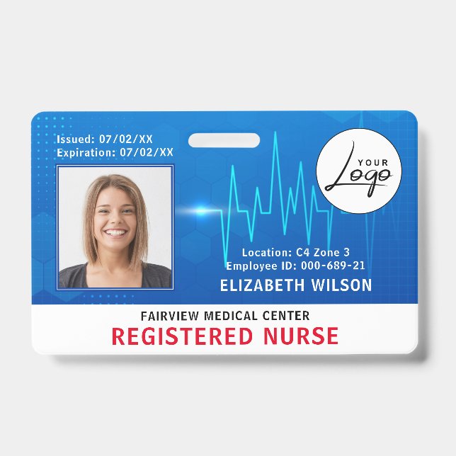 Badge Code photo de l'employé Médicale de l'hôpital de l (Avant)