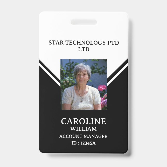 Badge Code QR Business Logo Entreprise Employé Insigne d (Avant)