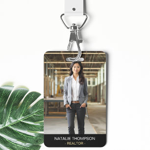 Badge Code QR Chic et Professionnel pour Agent Immobilie