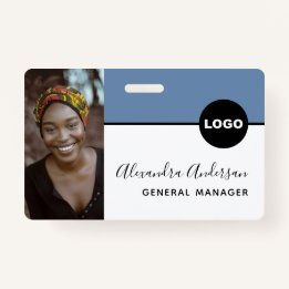 Badge Code QR Code Denim Blue