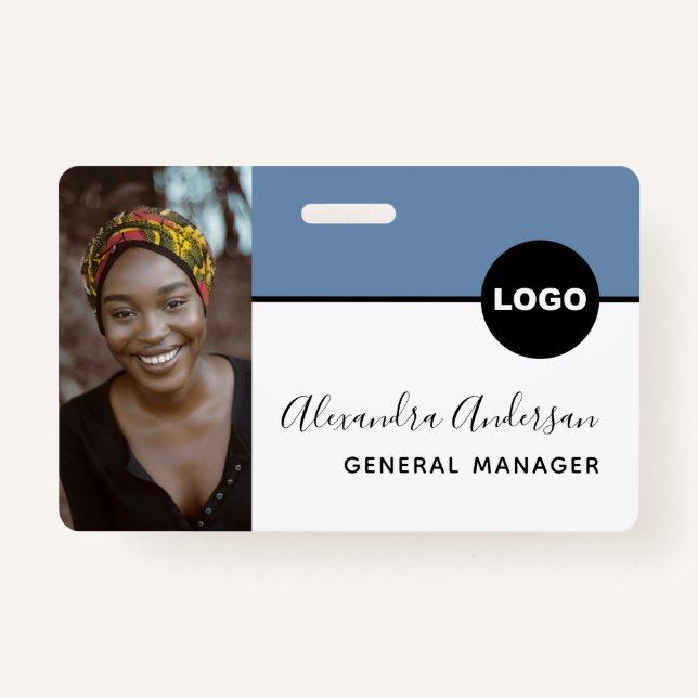 Badge Code QR Code Denim Blue (Devant)