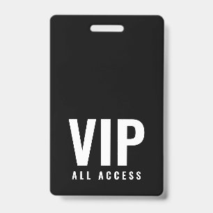 Badge Code QR d'accès total VIP pour la photo d'identité