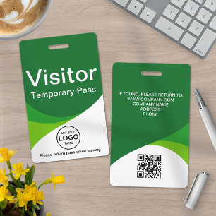 Badge Code QR de carte d'accès aux visiteurs pour entrep