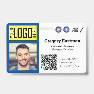 Badge Code QR de la carte d'identité professionnelle Bad