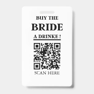 Badge Code QR de l'enterrement de vie de jeune fille Pay