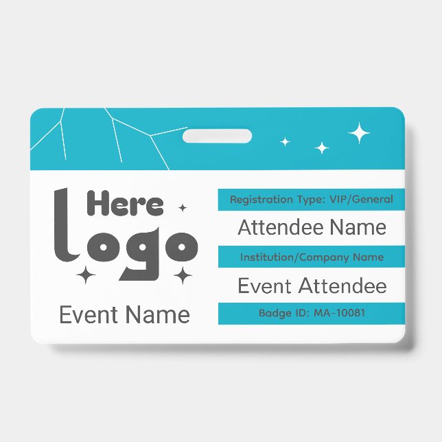 Badge Code QR de l'événement de réseautage personnalisé (Avant)