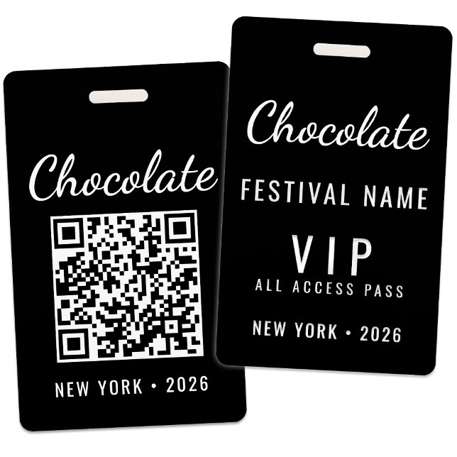 Badge Code QR de l'événement du Festival de Chocolat per (Créateur téléchargé)