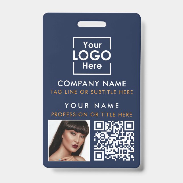 Badge Code QR de l'ID de l'employé Code personnalisé Imp (Avant)