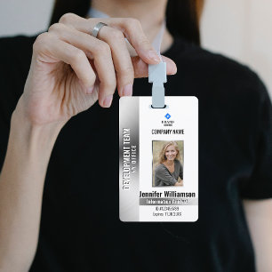 Badge Code QR de sécurité de la société Silver avec phot