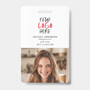 Badge Code QR d'employé à logo personnalisé pour entrepr