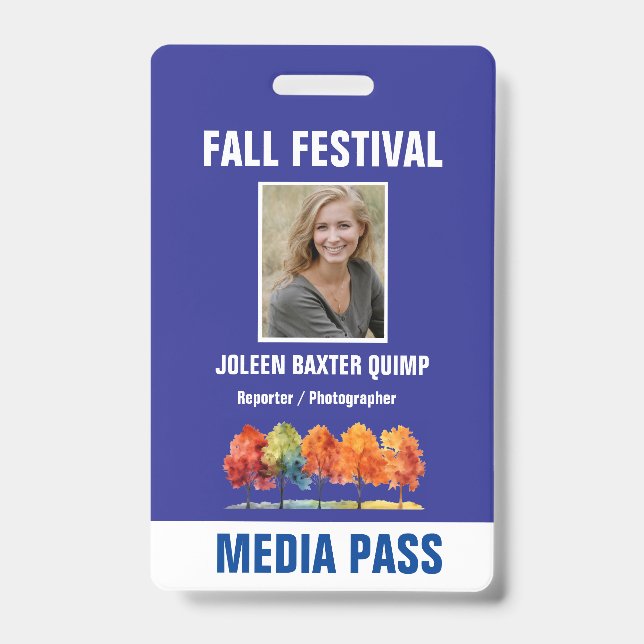 Badge Code QR du laissez-passer pour les médias de sécur (Avant)