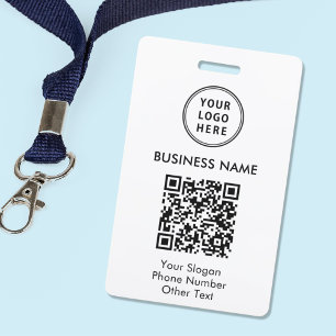 Badge Code QR du logo de l'entreprise