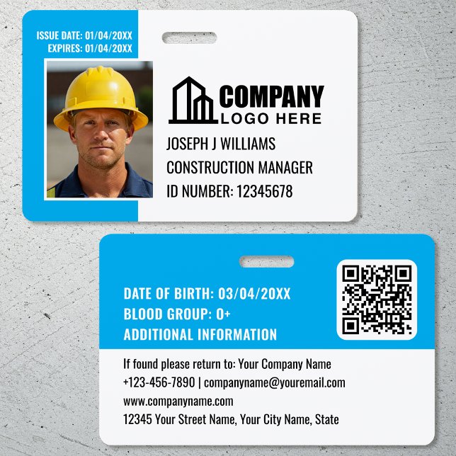 Badge Code QR du logo de l'ID du chantier de constructio (Créateur téléchargé)