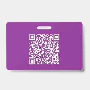 Badge Code QR instantané avec votre URL de site Web Po